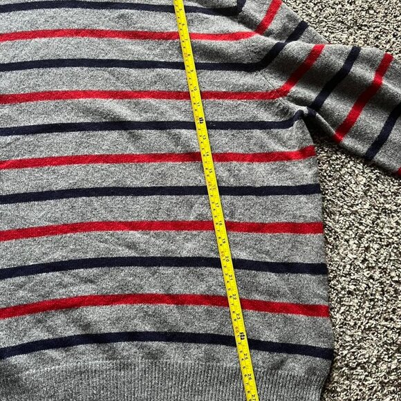 Grey Blue And Red Striped 346 Brooks Brothers Men's XL sweater - Picture 7 of 7